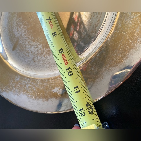 Set of 2 Brass Charger Plates-Vintage 11 3/4” India - Picture 11 of 12